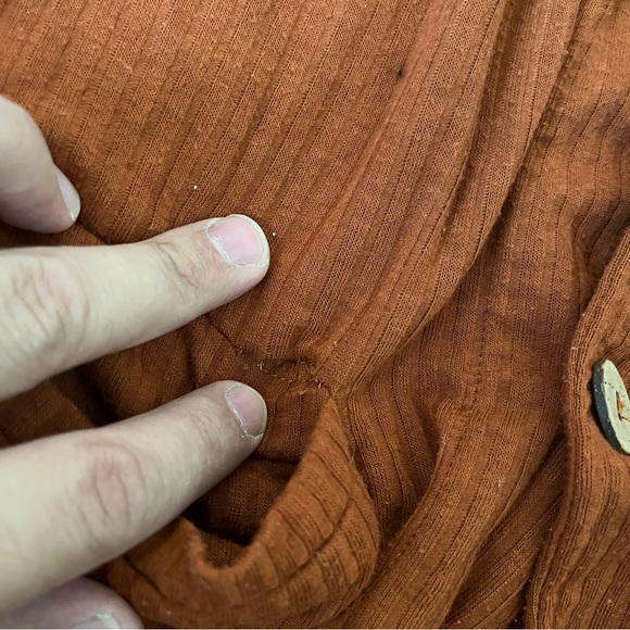 Free people beach Women's Rust sweater ribbed size large - Picture 6 of 9